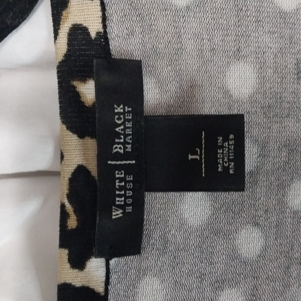 Black and White Polka Dot Cardigan By White House Black Market Size L - Picture 2 of 6
